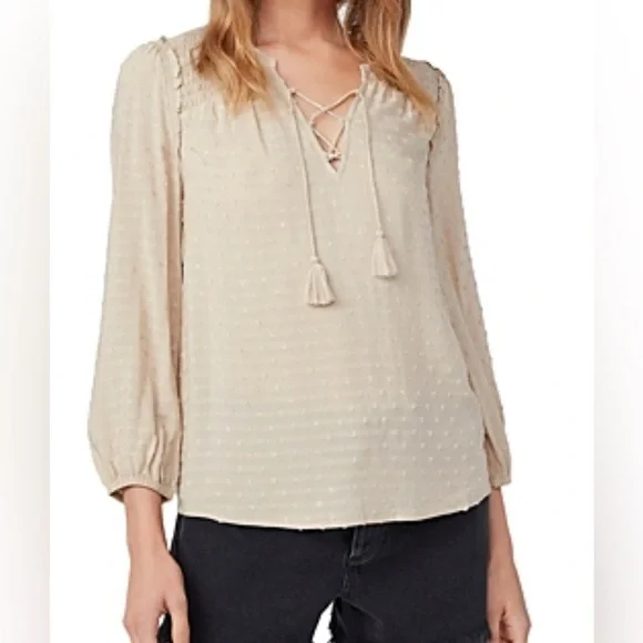 Paige | Shaylene Clip Dot Top (L) - Picture 2 of 7